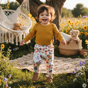 Calça Bebê/Infantil Bolso Canguru Unissex – Malha Algodão Estampada | Circo Vintage