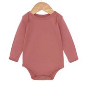 Body Bebê/Infantil Manga Longa Unissex - Algodão Premium Liso | Terracota