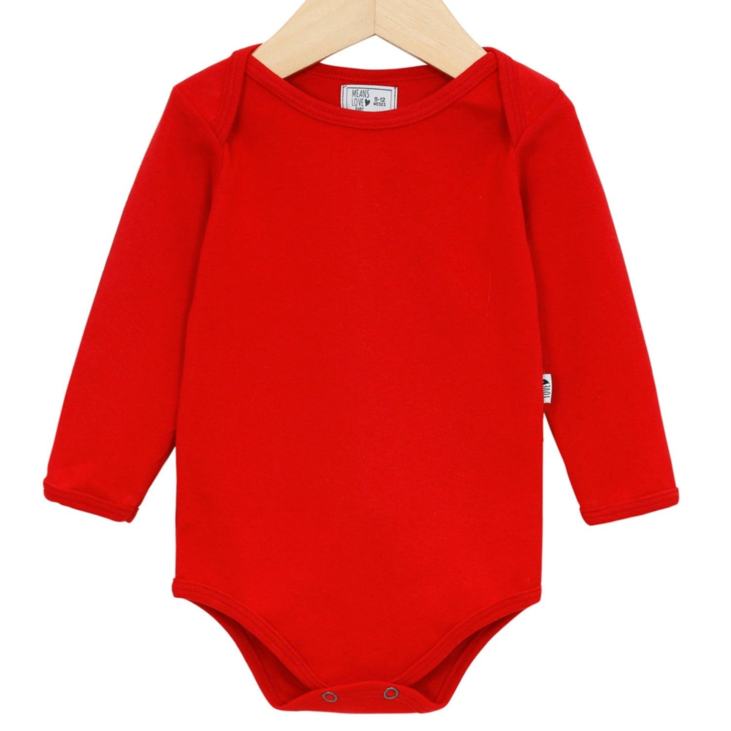 Infantil Manga Longa Unissex - Algodão Stretch Premium Liso | Vermelho