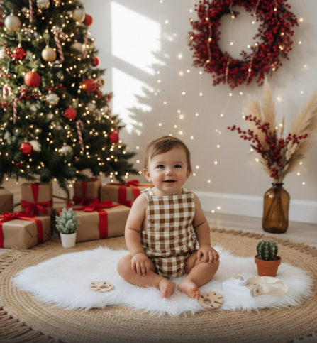 🤎 Charme Retrô e Conforto Máximo: Salopete Vichy Marrom, a Peça Curinga para o Natal! 🎄