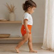 Short Plissado – Algodão Premium | Laranja