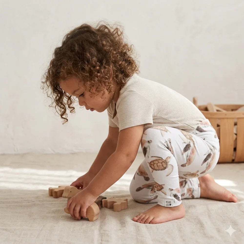 Legging - Algodão Premium | Tartarugas Aquareladas