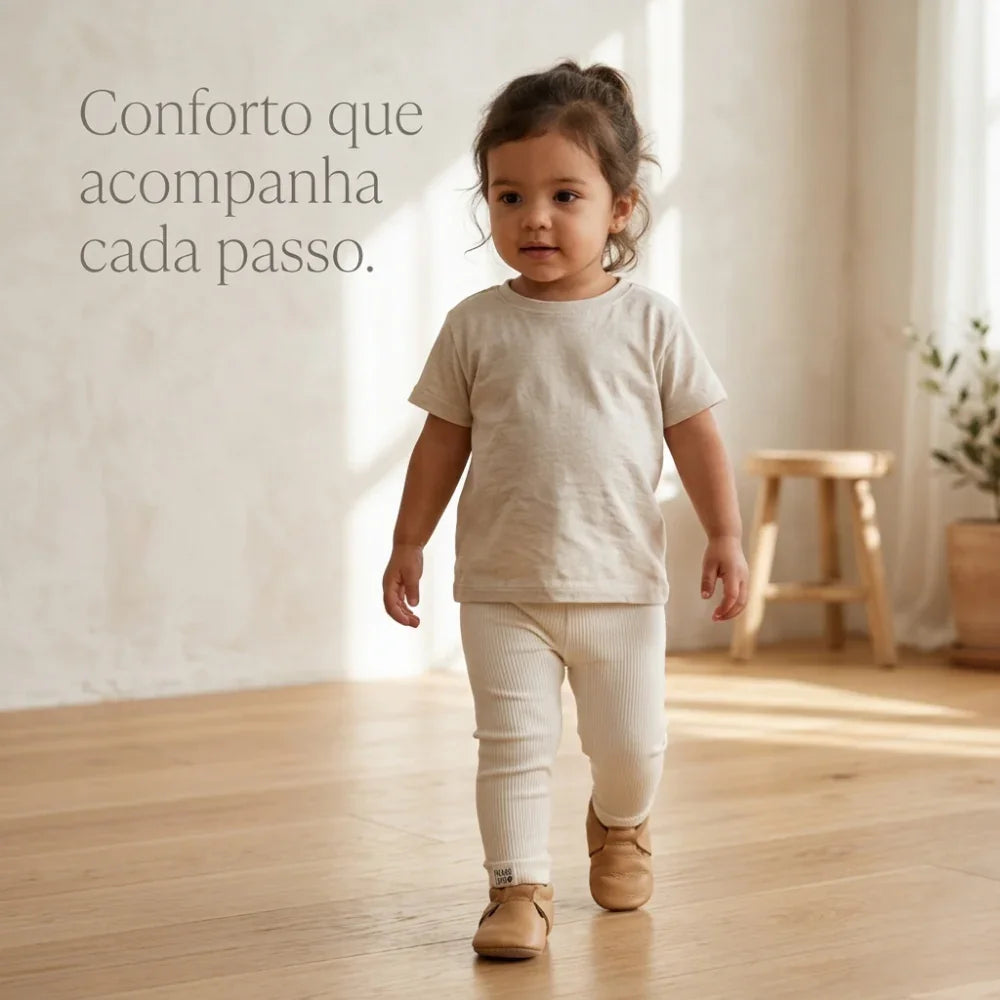 Legging - Algodão Canelado  | Off White