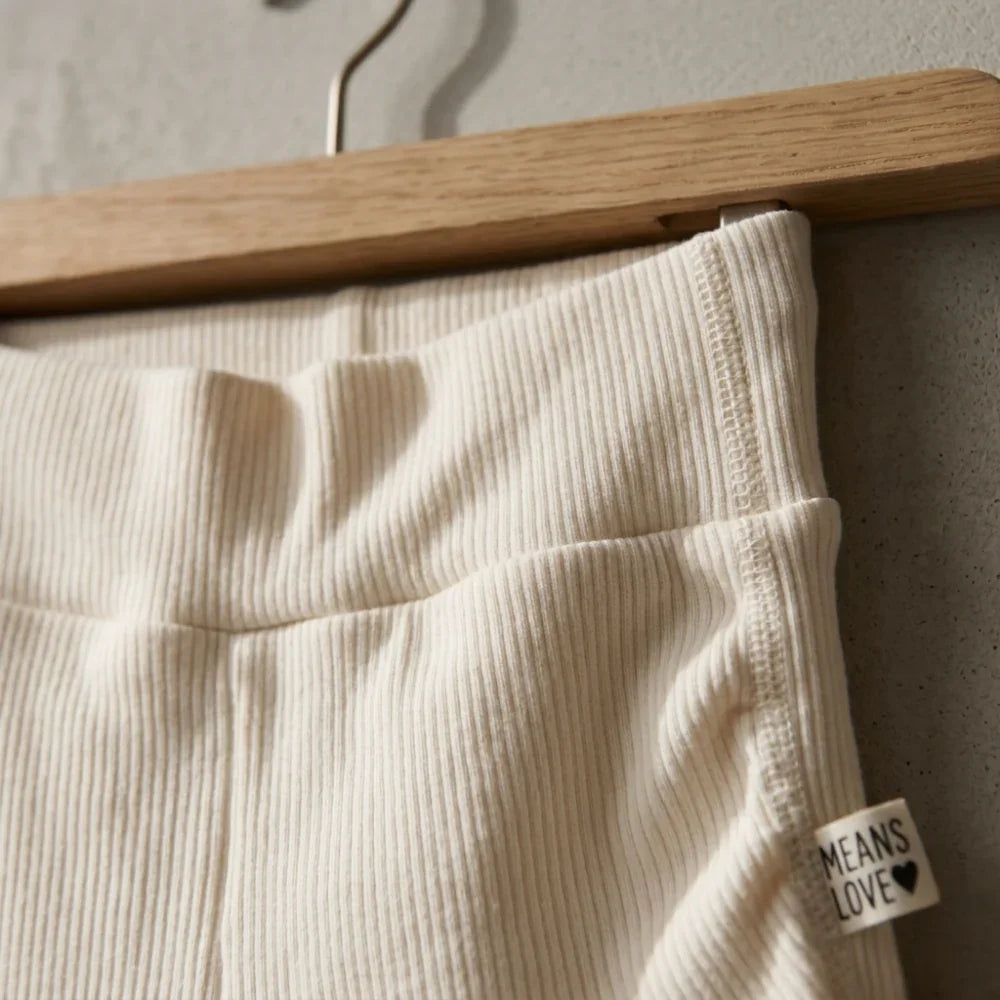 Legging - Algodão Canelado  | Off White