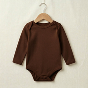 Body Manga Longa - Algodão Premium | Marrom Café