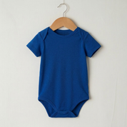 Body Manga Curta - Algodão Stretch | Azul Royal