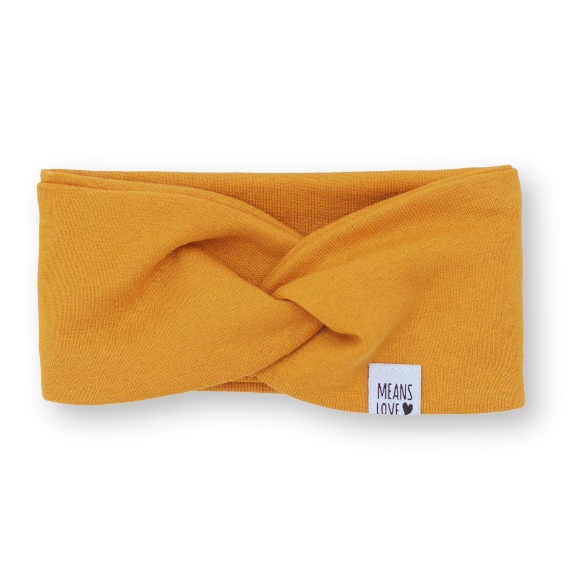 Faixinha de Cabelo Bebê - Algodão Stretch Liso | Mostarda