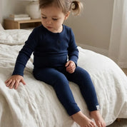 Legging - Algodão Canelado | Azul Marinho