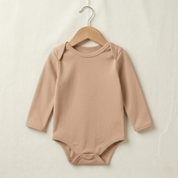 Body Manga Longa - Algodão Premium | Bege Clássico