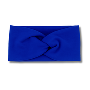 Faixinha de Cabelo Bebê - Algodão Premium Stretch Liso | Azul Royal