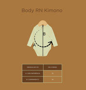 Body Kimono Recém-Nascido - Dente de Leão