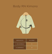 BODY KIMONO RECÉM NASCIDO UNISSEX [PA- LISO] - CINZA MESCLA