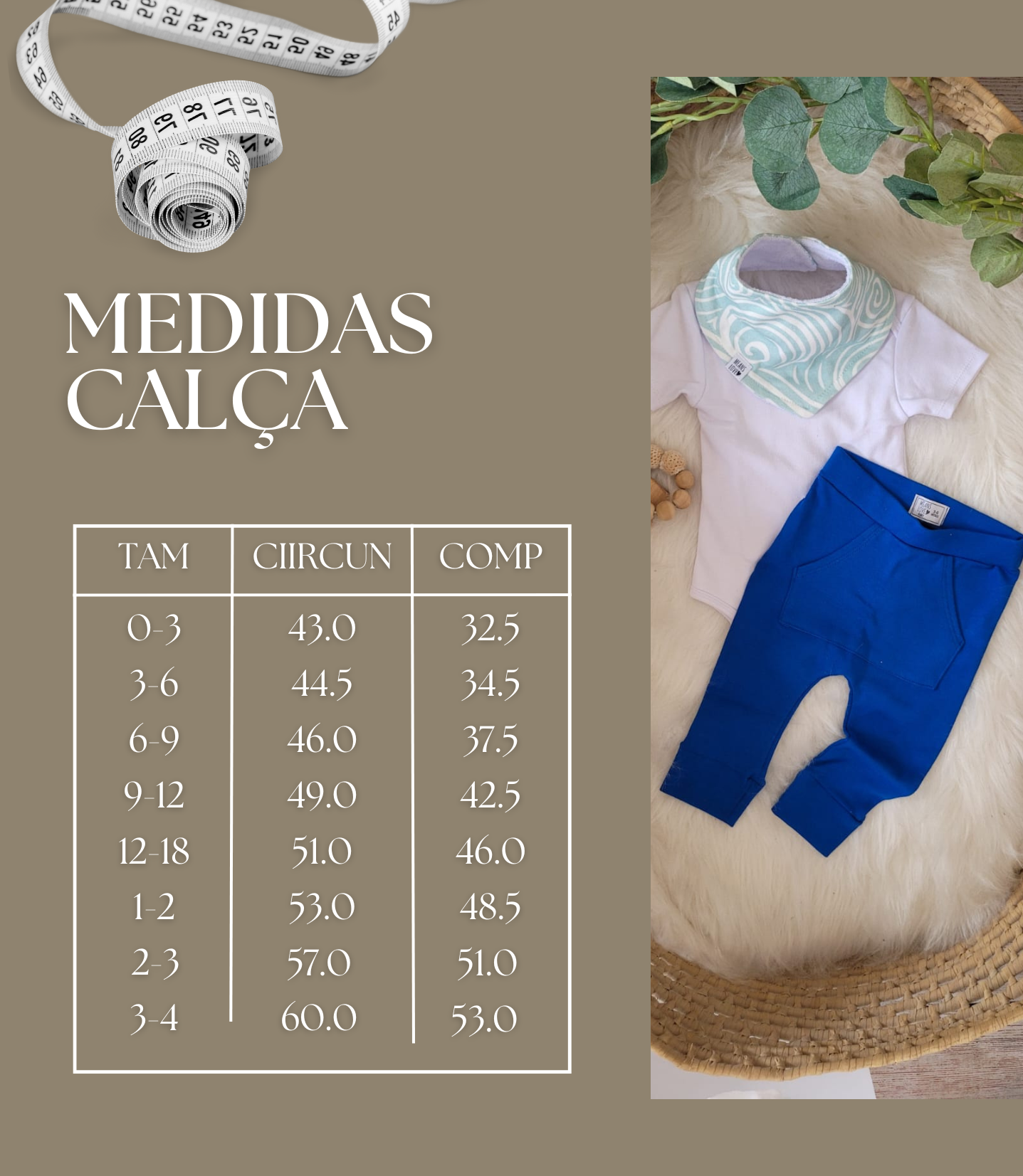 Calça Bebê/Infantil Unissex [Algodão - Estampada] - Laranjinhas