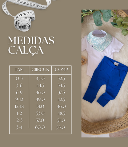 Calça Bebê/Infantil Unissex [Algodão - Estampada] - Daisy