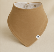 Bandana Babador Bebê Super Absorvente Forro Atoalhado Premium lisa cor bege claro