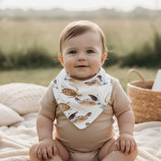 Bandana Babador Bebê Unissex atoalhada tartarugas aquareladas
