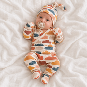 Saída Maternidade Recém-Nascido 4 Peças - Cotton Adapt | Nuvens de Outono