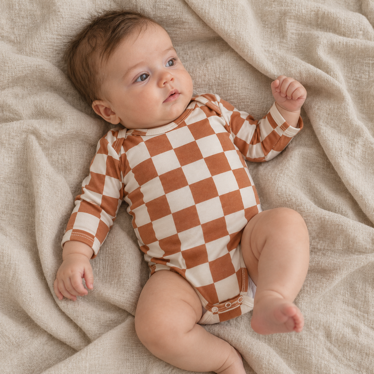 Body Manga Longa - Algodão Premium | Plaid