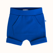 Bermuda Bebê Infantil Menino Algodao Stretch Premium Liso azul royal catalogo