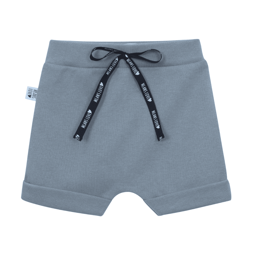 Bermuda bebe infantil algodao premium means love baby lisa cinza pedra natural colors organica