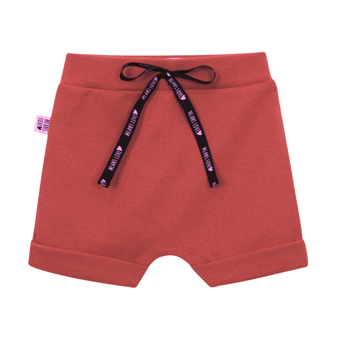Bermuda bebe infantil algodao premium means love baby lisa terracota