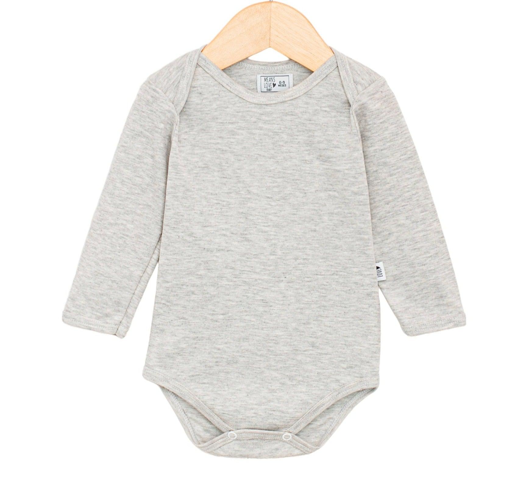 Infantil Manga Longa Unissex - Malha Mescla | Cinza Mescla Banana