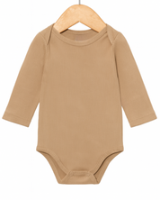 Body Bebê e Infantil Unissex – Algodão Canelado Premium Liso Marrom Claro