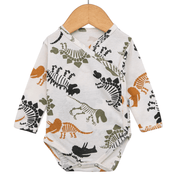 Body Kimono Bebê Recém-Nascido à 3 Meses Menino - Malha Algodão Estampada | Fósseis