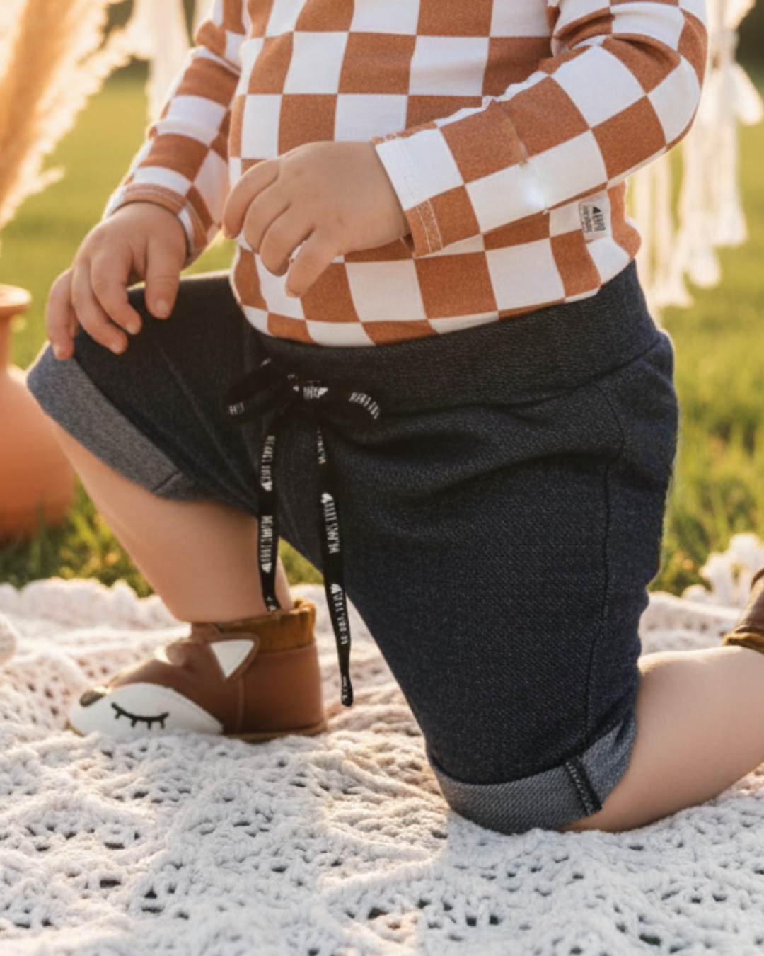 Bermuda Bebê/Infantil Menino - Jeans Stretch Liso | Marinho