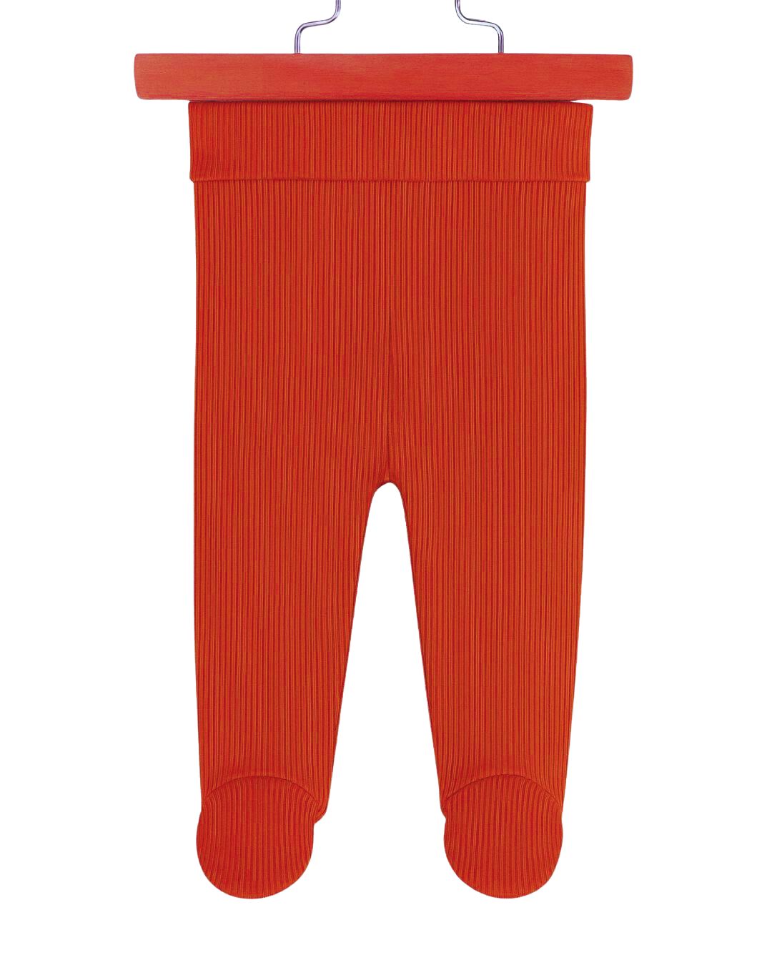 Calça Recém-Nascido com Pezinho Unissex – Algodão Canelado Premium Lisa | Telha