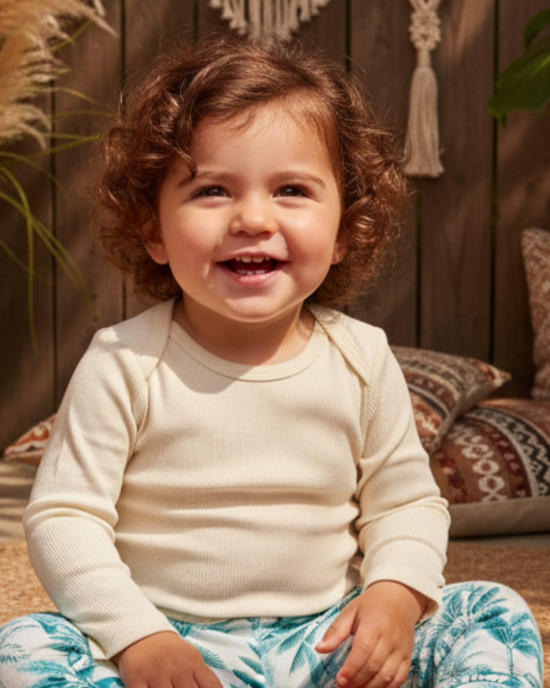 Body Bebê e Infantil Unissex Manga Longa – Algodão Canelado Premium Liso | Off White