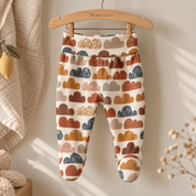 Calça Recém-Nascido à 3 meses com Pezinho – Cotton Adapt | Nuvens de Outono