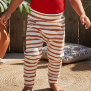 Calca Bebe e Infantil Unissex Algodao Premium Estampa Exclusiva  Listras Amarelas