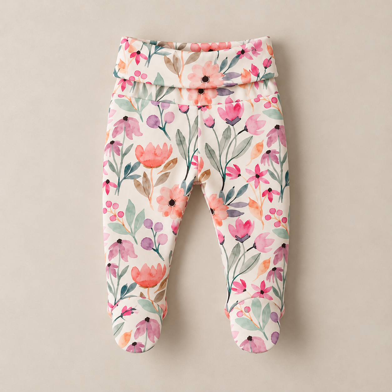 Conjunto Body Kimono + Calça com Pezinho – Recém-Nascido à 3 Meses | Cotton Adapt - Petit Fleur