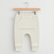 Calça Bolsão Canguru - Algodão Canelado | Off White