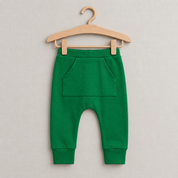 Calça Bolsão Canguru- Algodão Stretch | Verde Bandeira