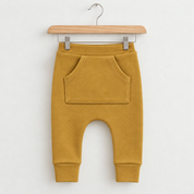 Calça Bolsão Canguru - Jeans Stretch | Mostarda