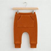 Calça Bolsão Canguru - Algodão Canelado | Caramelo