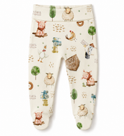 Kit Body Kimono + Calça com Pezinho Recém-Nascido a 3 Meses - Cotton Adapt | Fazendinha