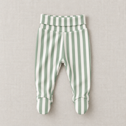 Saída Maternidade Recém-Nascido 4 Peças - Cotton Adapt | Listrado Retrô Salvia