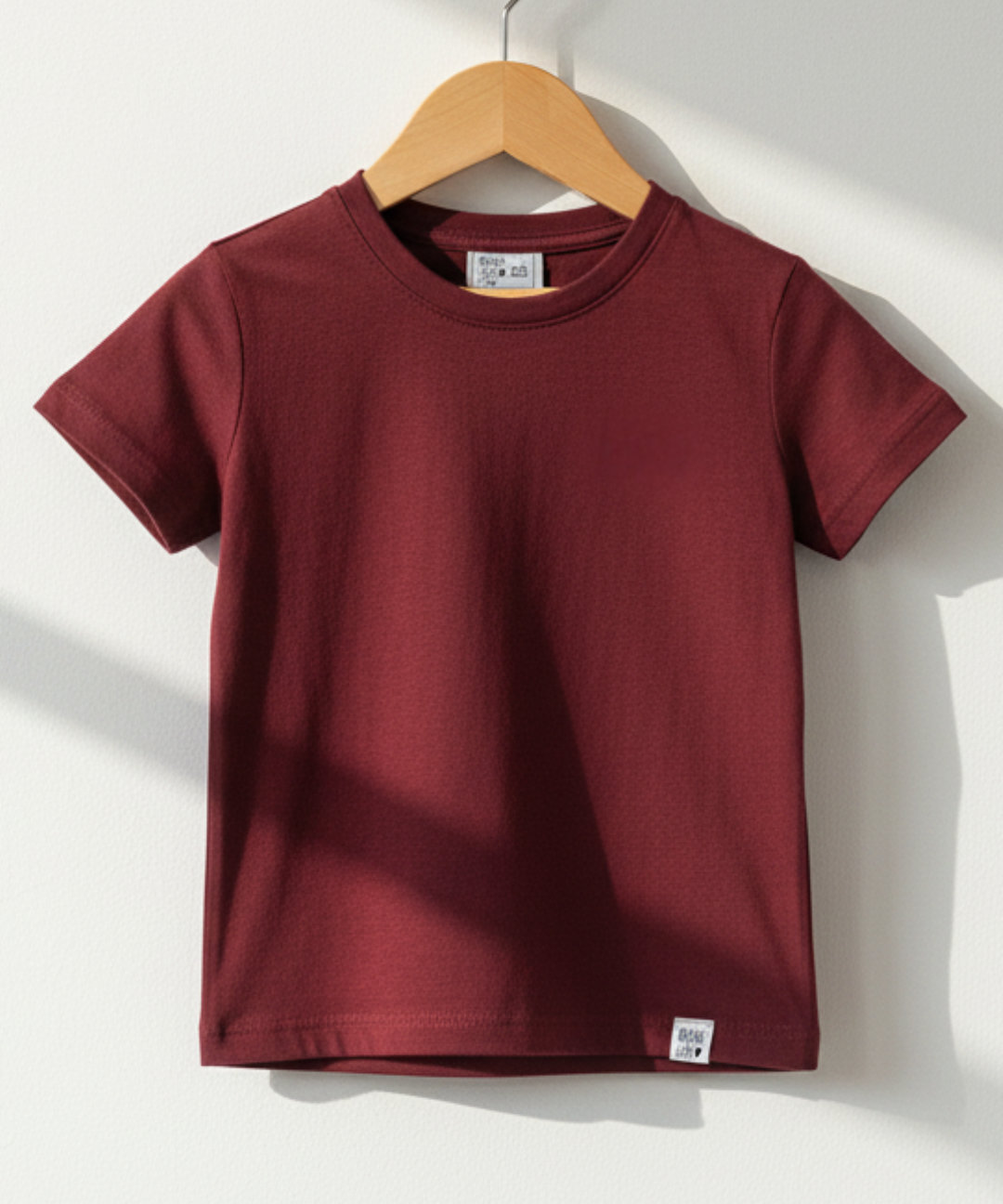 Camiseta bebe infantil 100 por cento algodao lisa means love baby cor bordo
