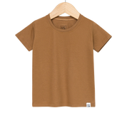 Camiseta bebe infantil 100 por cento algodao lisa means love baby cor marrom claro catalogo