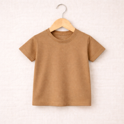 Camiseta manga curta bege medio infantil