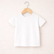 Camiseta manga curta branco puro infantil