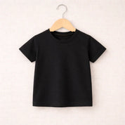 Camiseta manga curta preta claro infantil