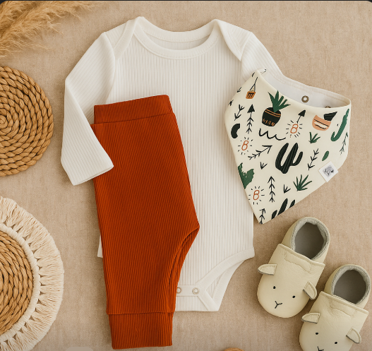 Calça Bebê e Infantil Unissex – Algodão Canelado Premium Liso | Telha