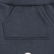 Calça Bebê e Infantil Bolsão Canguru Unissex – Canelado Premium Liso | Azul Marinho Mescla