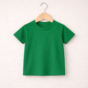 Ccamiseta manga curta verde verde bandeira infantil