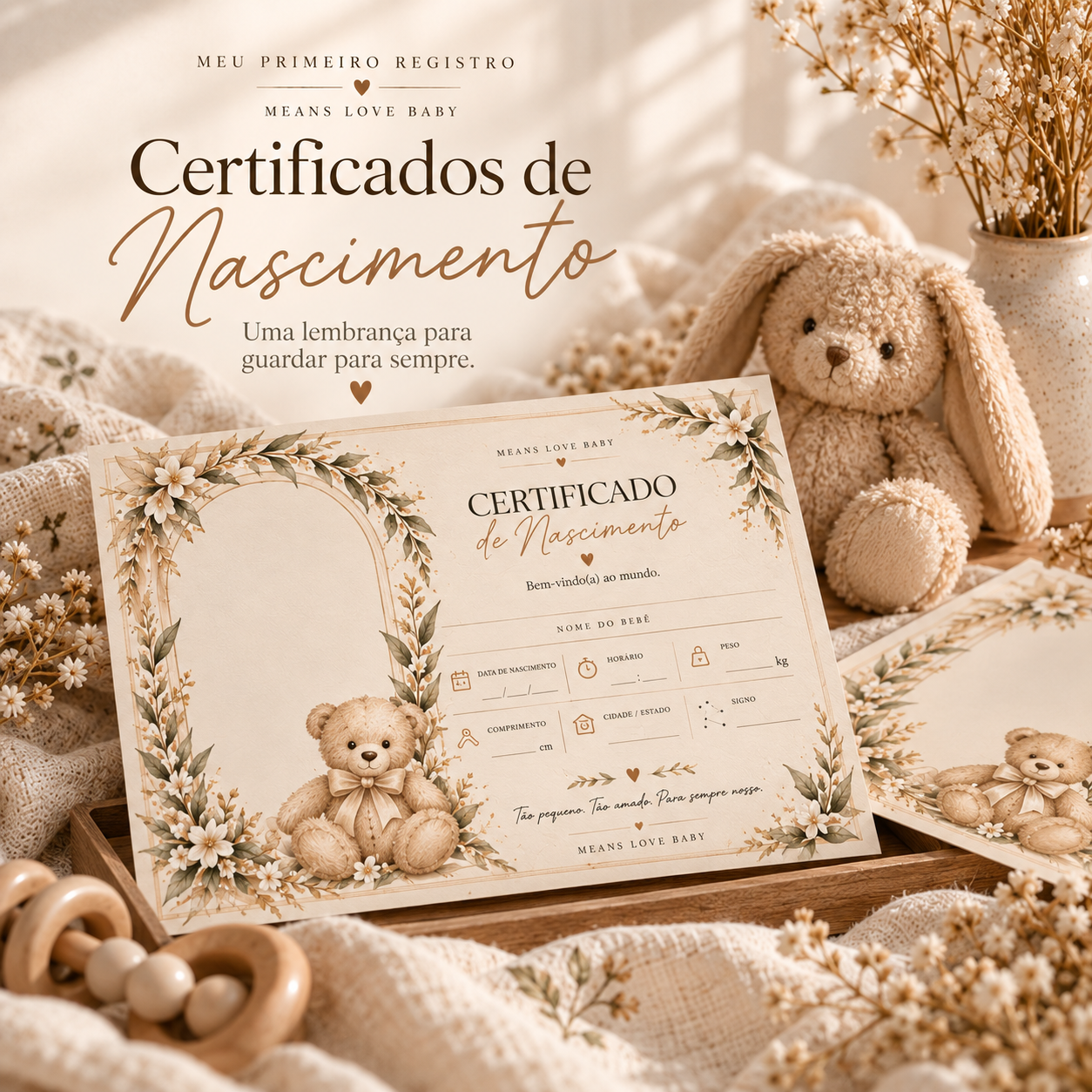 MEU PRIMEIRO REGISTRO — Certificado de Nascimento