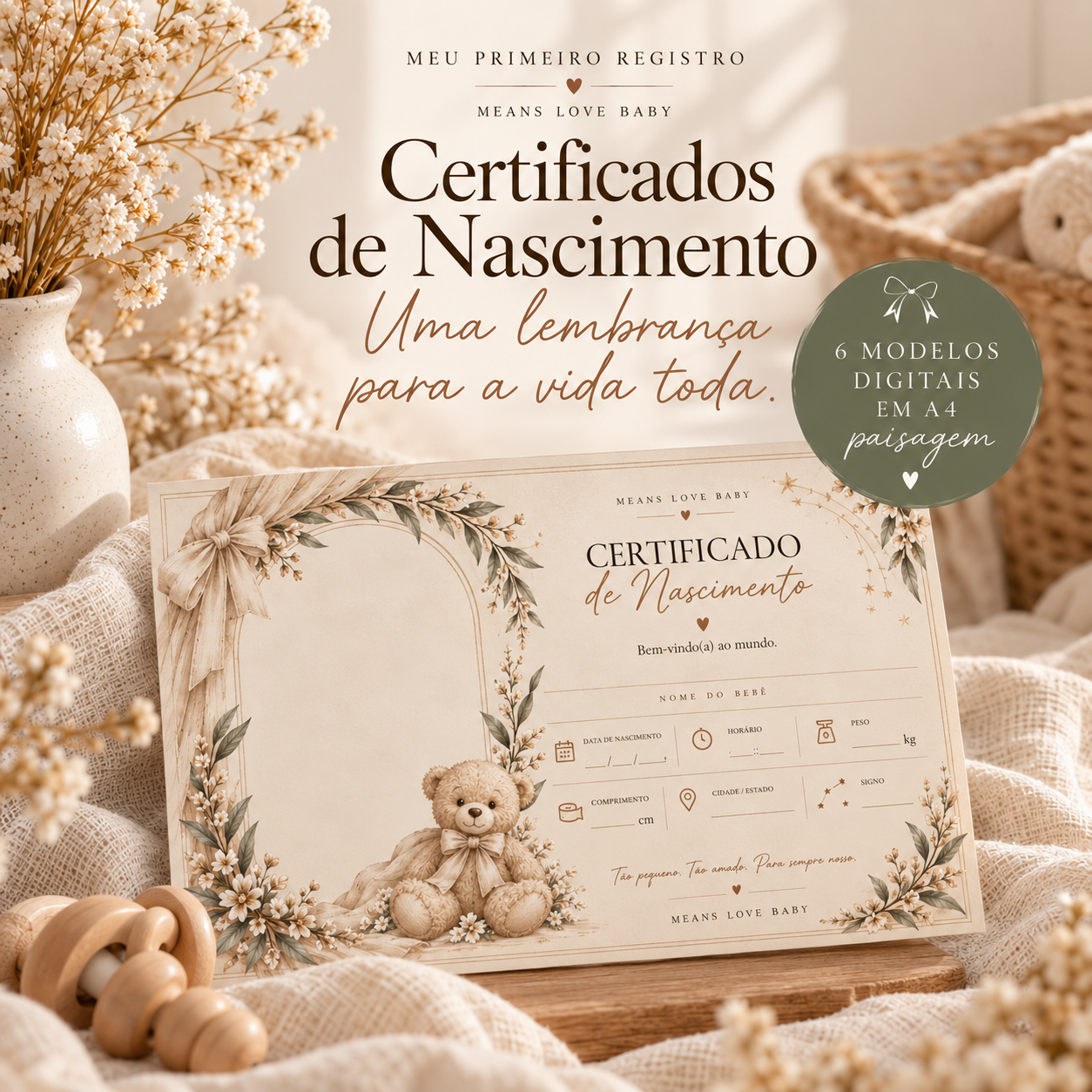 MEU PRIMEIRO REGISTRO — Certificado de Nascimento